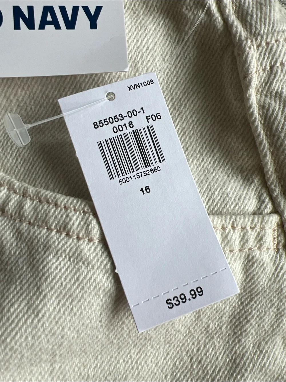 Old Navy Off-White Wide Leg Jeans